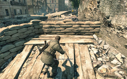 After getting rid of the first wave, go down onto the street - Mission 3 - Kaiser-Friedrich Museum - p. 3 - Walkthrough - Sniper Elite V2 Game Guide & Walkthrough