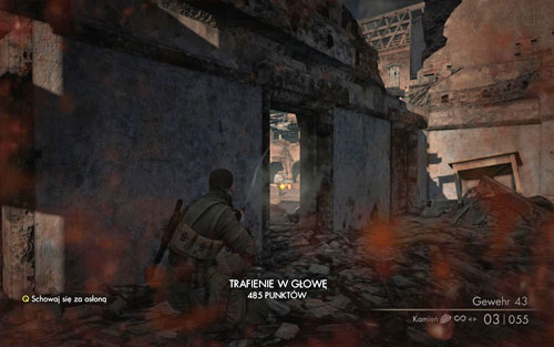 Try to secure your back as well, as some enemies are sure to try to attack you from behind (from the front as well) - Mission 7 - Karlshorst Command Post - p. 1 - Walkthrough - Sniper Elite V2 Game Guide & Walkthrough