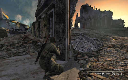 Head towards the plane wreck - Mission 7 - Karlshorst Command Post - p. 2 - Walkthrough - Sniper Elite V2 Game Guide & Walkthrough