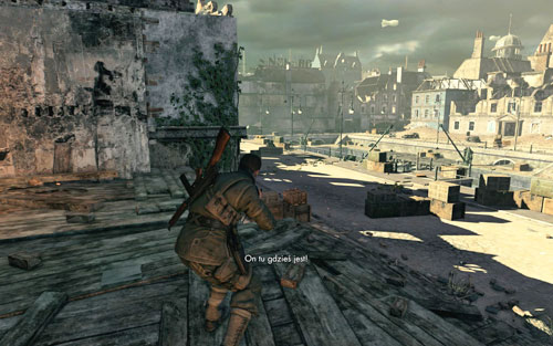 In the first phase you will encounter a small fight between Russians and Germans - you can give them time to kill themselves, gradually finishing them off yourself as well - Mission 8 - Kreuzberg Headquarters - p. 1 - Walkthrough - Sniper Elite V2 Game Guide & Walkthrough