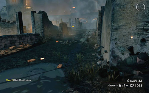 Between the ruins, there are four or five more soldiers - Mission 9 - Koepenick Launch Site - Walkthrough - Sniper Elite V2 Game Guide & Walkthrough