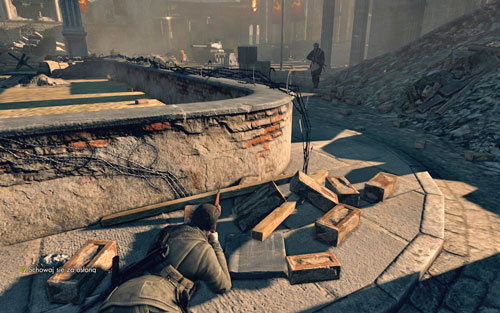 You should reach the other side of the wall [#5] - Mission 10 - Brandenburg Gate - p. 2 - Walkthrough - Sniper Elite V2 Game Guide & Walkthrough