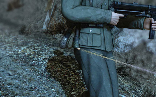 Move further along the path - in the distance you will note a patrol - DLC - Assassinate the Fuhrer - Walkthrough - Sniper Elite V2 Game Guide & Walkthrough