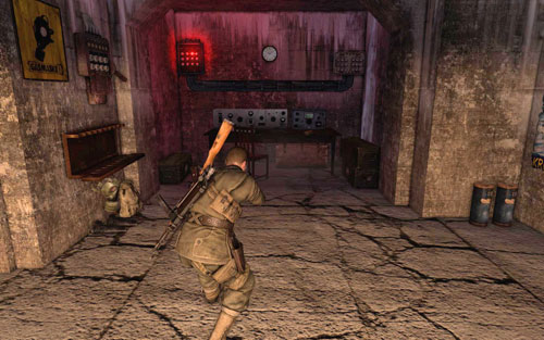 On a table inside the control room with a machine gun [#5] - the first room on the right after entering the tunnel - Mission 2 | Wine Bottles and Gold Bars - Wine Bottles and Gold Bars - Sniper Elite V2 Game Guide & Walkthrough