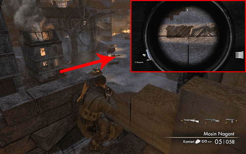 By the third vantage point, the bottle can be found right before the piece of rubble [#4] - Mission 5 | Wine Bottles and Gold Bars - Wine Bottles and Gold Bars - Sniper Elite V2 Game Guide & Walkthrough