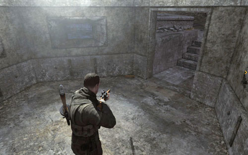 Inside the bunker in the middle of the square [#4] - Mission 5 | Wine Bottles and Gold Bars - Wine Bottles and Gold Bars - Sniper Elite V2 Game Guide & Walkthrough