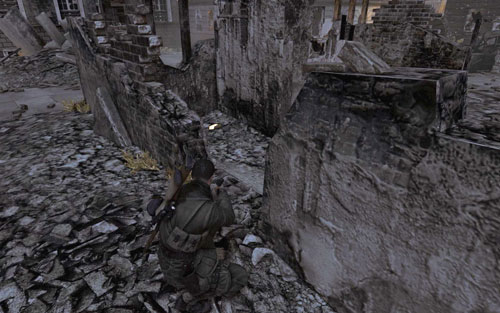 Behind the ruins in the middle of the smaller square which you go through by choosing the stealth option [#5] - Mission 5 | Wine Bottles and Gold Bars - Wine Bottles and Gold Bars - Sniper Elite V2 Game Guide & Walkthrough