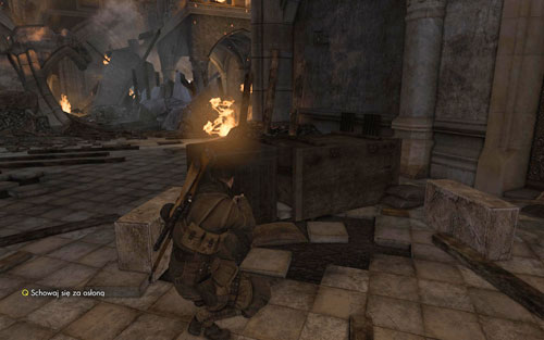 At the end of churchs ground floor, behind a crate [#8] - Mission 5 | Wine Bottles and Gold Bars - Wine Bottles and Gold Bars - Sniper Elite V2 Game Guide & Walkthrough