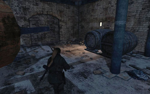 From the square, head into the open space below the building - the gold is in the corner [#2] - Mission 6 | Wine Bottles and Gold Bars - Wine Bottles and Gold Bars - Sniper Elite V2 Game Guide & Walkthrough