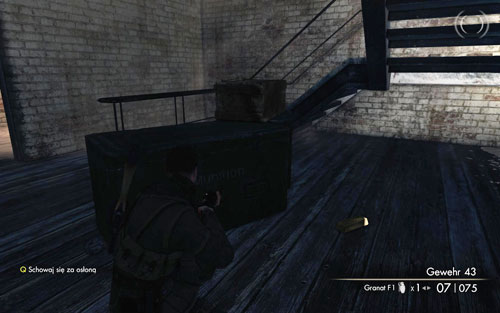 After getting up the stairs and into the building, you should find a staircase - go down and find the Gold Bar right below the stairs [#3] - Mission 6 | Wine Bottles and Gold Bars - Wine Bottles and Gold Bars - Sniper Elite V2 Game Guide & Walkthrough