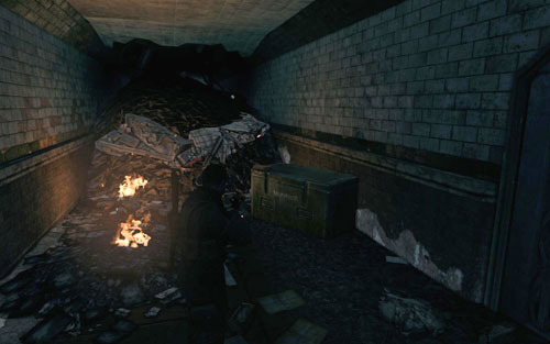 Inside one of the tunnels (collapsed) [#6], below the middle object - Mission 8 | Wine Bottles and Gold Bars - Wine Bottles and Gold Bars - Sniper Elite V2 Game Guide & Walkthrough