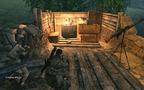 By the crates in the last machine gun post [#6] (rightmost on the map) - Mission 9 | Wine Bottles and Gold Bars - Wine Bottles and Gold Bars - Sniper Elite V2 Game Guide & Walkthrough