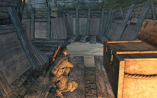 In the trenches, in one of the dead ends [#7] - Mission 9 | Wine Bottles and Gold Bars - Wine Bottles and Gold Bars - Sniper Elite V2 Game Guide & Walkthrough
