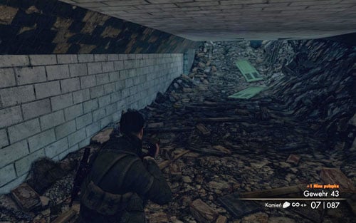 In the tunnel marked with the letter U [#1], beside which two soldiers were stationed - right at the beginning of the mission - Mission 10 | Wine Bottles and Gold Bars - Wine Bottles and Gold Bars - Sniper Elite V2 Game Guide & Walkthrough