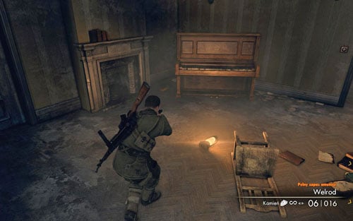 In the last room of the building in which the sniper was, on the right by the piano [#2] - Mission 10 | Wine Bottles and Gold Bars - Wine Bottles and Gold Bars - Sniper Elite V2 Game Guide & Walkthrough