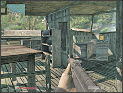 The first laptop (1) is located in one of the huts of the second wharf you visit - Chapter 7 - On Your Own | Intel Data - Intel data - Sniper: Ghost Warrior Game Guide & Walkthrough