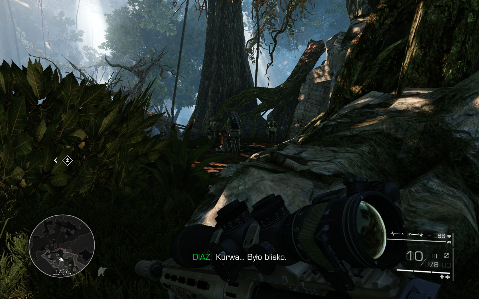 Jump down and head onwards - Follow Diaz and eliminate the marked enemies - Act 1 - Communication Breakdown - Sniper: Ghost Warrior 2 - Game Guide and Walkthrough