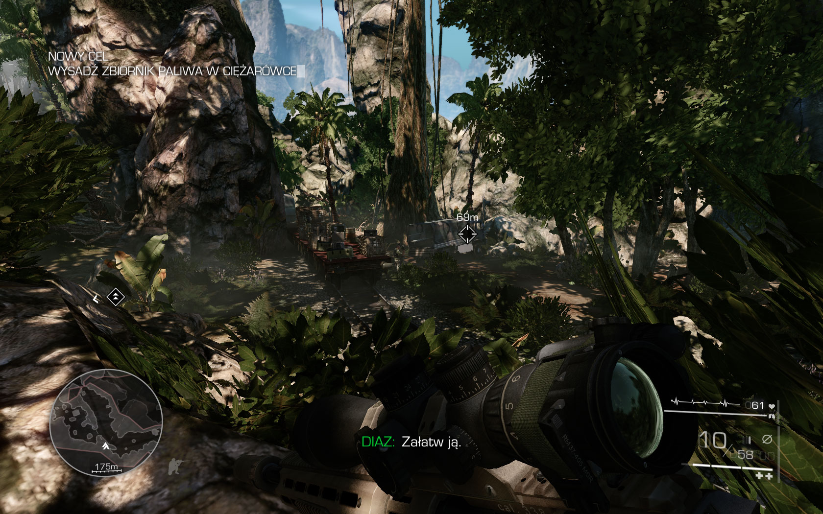 After reaching the fork in the road, choose the path going up, as there's a bunch of enemies just a bit further - Blow up the gas tank - Act 1 - Communication Breakdown - Sniper: Ghost Warrior 2 - Game Guide and Walkthrough