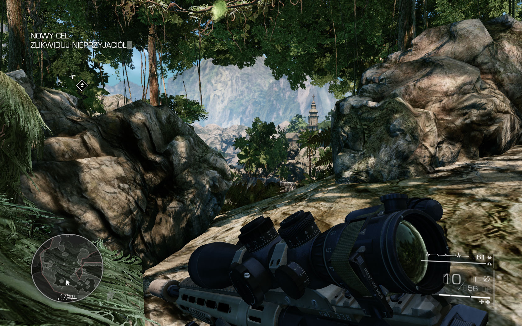 After reaching the next stop, you will have to start by eliminating the enemy sniper on the bell tower [650m] - Eliminate the enemies - Act 1 - Communication Breakdown - Sniper: Ghost Warrior 2 - Game Guide and Walkthrough