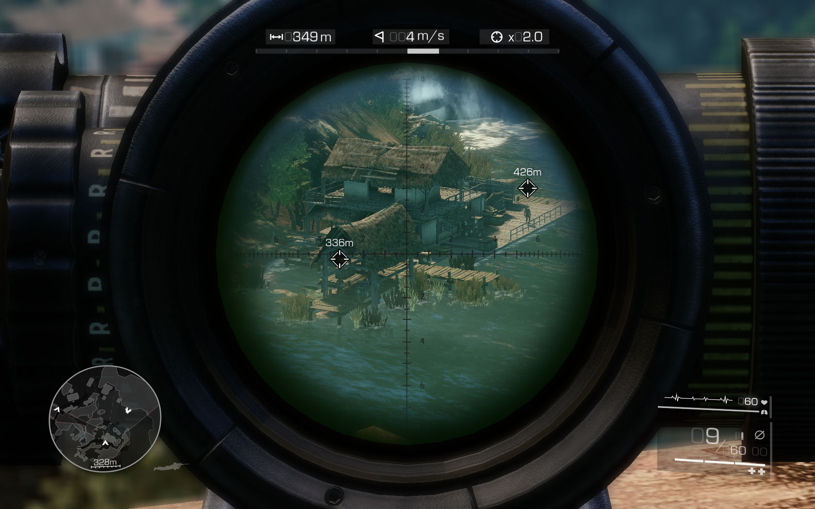 Afterwards come the two enemies by the house on the shore - Provide cover for the assault team - Act 1 - Communication Breakdown - Sniper: Ghost Warrior 2 - Game Guide and Walkthrough