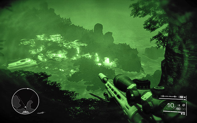 Cross the bridge and you will reach a vantage point - get rid of the sniper there and take the position - Cross the cave to the vantage point - Act 1 - From Out of Nowhere - Sniper: Ghost Warrior 2 - Game Guide and Walkthrough