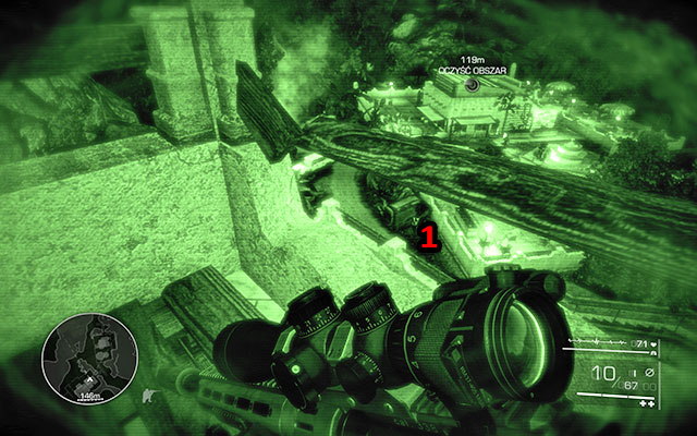 There are three more mercenaries stationed in front of the mansion - Eliminate the enemies on the road - Act 1 - From Out of Nowhere - Sniper: Ghost Warrior 2 - Game Guide and Walkthrough