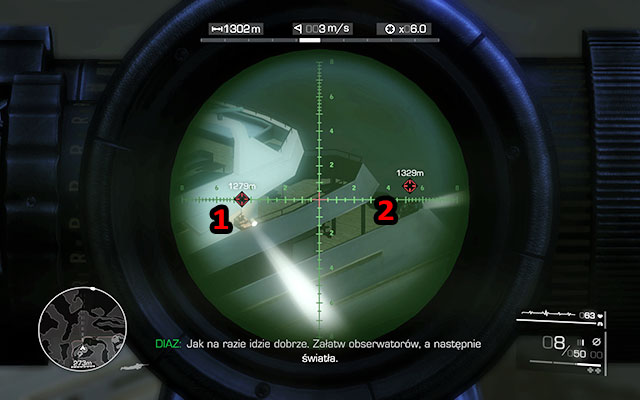 Two more targets can be found on the yacht - firstly eliminate the observers and afterwards destroy the searchlights - Eliminate the enemies on the yacht and remain undetected - Act 1 - From Out of Nowhere - Sniper: Ghost Warrior 2 - Game Guide and Walkthrough