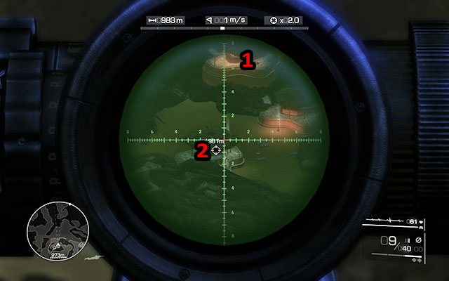 Point your scope to the left, onto the beach - Eliminate the enemies on the beach - Act 1 - From Out of Nowhere - Sniper: Ghost Warrior 2 - Game Guide and Walkthrough