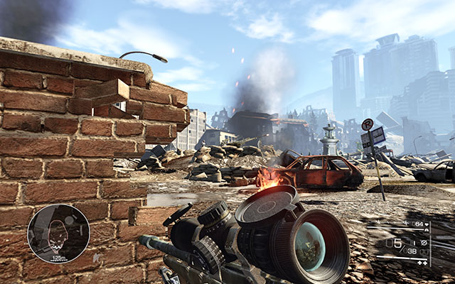 Follow Maddox and you will reach a large fight taking place on a big square - Plant C4 on the AA guns and destroy them - Act 2 - Operation Archangel - Sniper: Ghost Warrior 2 - Game Guide and Walkthrough