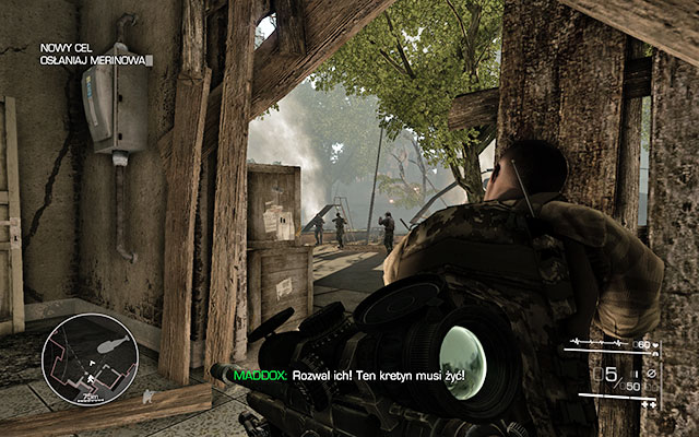 After reaching the surface, Marinov will decide to speak with the two soldiers - Cover Marinov - Act 2 - And Justice for All - Sniper: Ghost Warrior 2 - Game Guide and Walkthrough