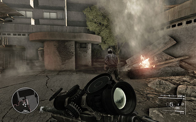 With the area clear, speak to Marinov and head together to the underground garage - Get through the garage - Act 2 - And Justice for All - Sniper: Ghost Warrior 2 - Game Guide and Walkthrough