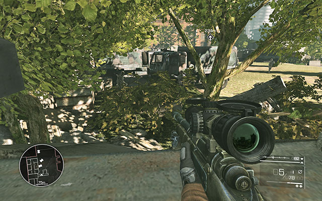 Go through the hole in the wall on the left and climb onto the wall a bit further - Reach the library undetected - Act 2 - Ghost of Sarajevo - Sniper: Ghost Warrior 2 - Game Guide and Walkthrough