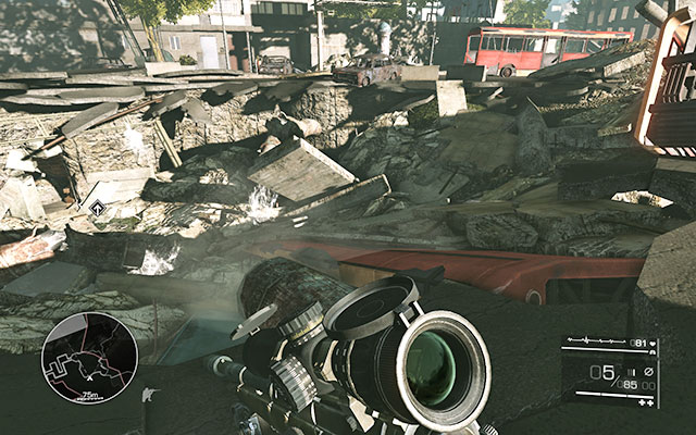 After eliminating all the enemies, get out of the building and head to the large hole in the ground which leads to the sewers - Cross the sewers to the park - Act 2 - Ghost of Sarajevo - Sniper: Ghost Warrior 2 - Game Guide and Walkthrough