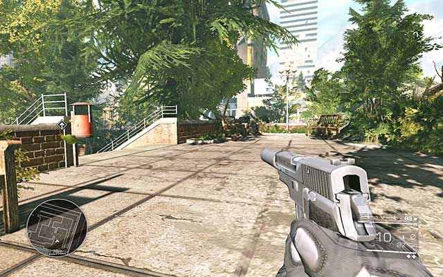 Wait a moment for the patrol to move on - Get through the park undetected - Act 2 - Ghost of Sarajevo - Sniper: Ghost Warrior 2 - Game Guide and Walkthrough