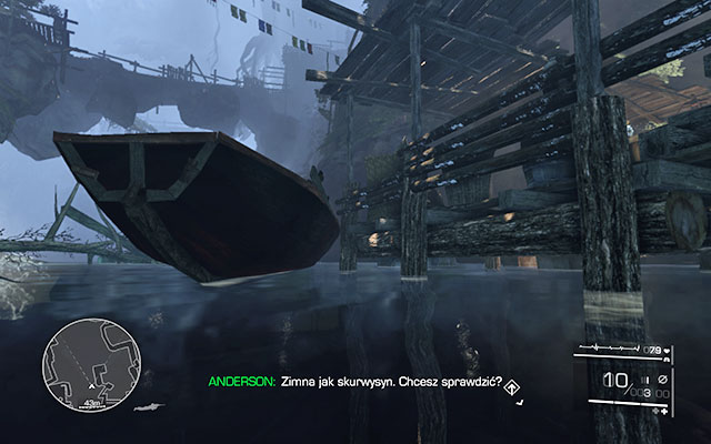 As you get past the camp, you will be informed of an incoming patrol - quickly jump into the water - Regain your weapon undetected - Act 3 - Burning Bridges - Sniper: Ghost Warrior 2 - Game Guide and Walkthrough