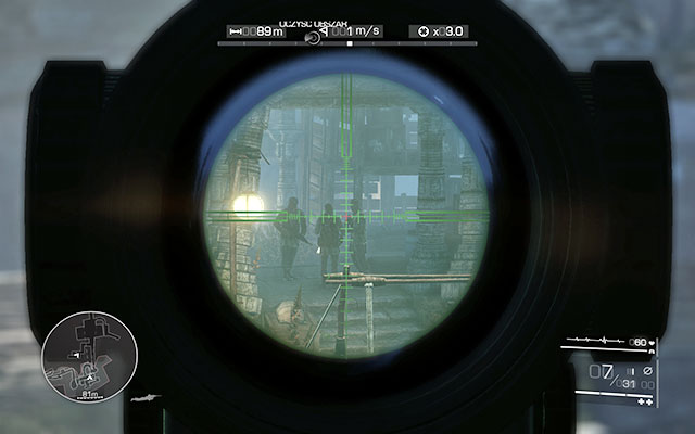 Unfortunately there's no way to get rid of the other three enemies silently - just start with anyone and then quickly take care of the other ones before they can reach you - Reach the vantage point and kill the enemies - Act 3 - Burning Bridges - Sniper: Ghost Warrior 2 - Game Guide and Walkthrough