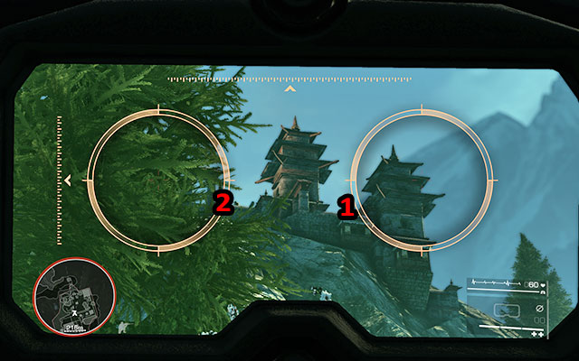 Clear the area and go down the stairs towards the square - after a few steps you will be attacked by two snipers lurking on the towers in the distance [360m] - Follow Diaz and eliminate the indicated targets - Act 3 - Bad Karma - Sniper: Ghost Warrior 2 - Game Guide and Walkthrough