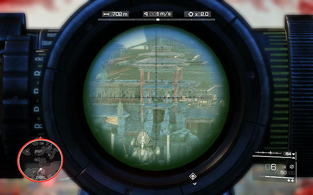 After the mortars you will have to deal with elite snipers - The first one is right above the statue [700m] - Eliminate the elite snipers - Act 3 - No Loose Ends - Sniper: Ghost Warrior 2 - Game Guide and Walkthrough