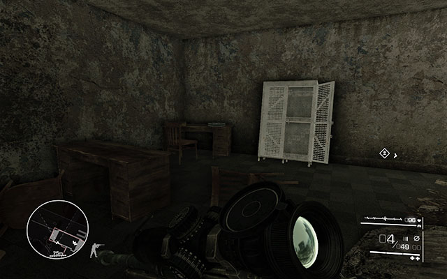 In the corner on the other side of the floor on which your companion tells you that you need to head one floor higher - And Justice for All - Secrets - act 2 - Sniper: Ghost Warrior 2 - Game Guide and Walkthrough