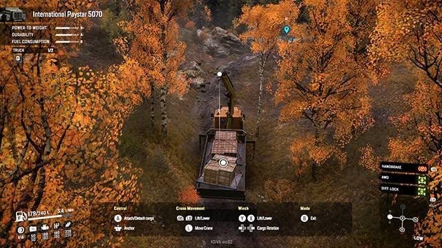 Once youve loaded everything, select the Exit button to take back control of the vehicle - SnowRunner: Crane - how to use - Basics - SnowRunner Guide