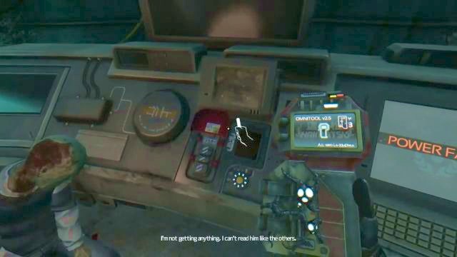 You can finally hook the Omnitool and speak with Catherine. - Outside Omicron | Riddles and puzzles of SOMA Game - Riddles and puzzles - SOMA Guide