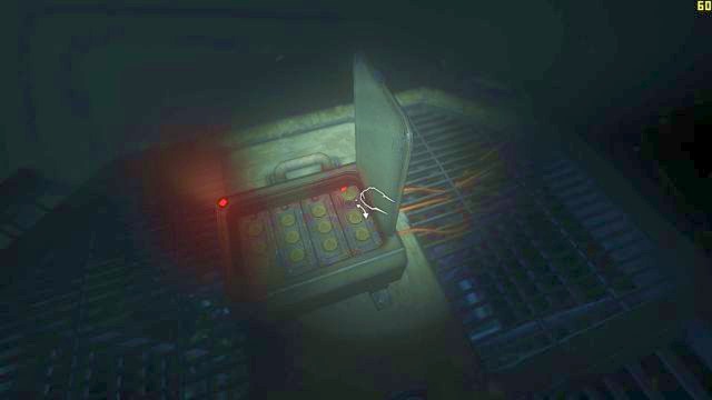 To restore the power, you must press the fuse back in. - The descent | Riddles and puzzles of SOMA Game - Riddles and puzzles - SOMA Guide