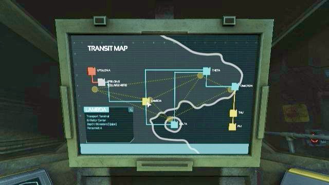 All you have to do now is to select Lambda Station from the map and relax in your seat. - Shuttle station | SOMA Game Walkthrough - Walkthrough - SOMA Guide