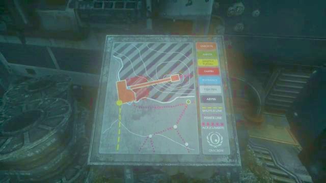 And heres a specific, yet weird map. - Outside Omicron | SOMA Game Walkthrough - Walkthrough - SOMA Guide