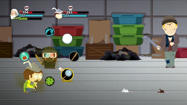 A fight with a homeless guy in a U-Stor-It truck - Homeless Problem - Side quests - South Park: The Stick of Truth - Game Guide and Walkthrough