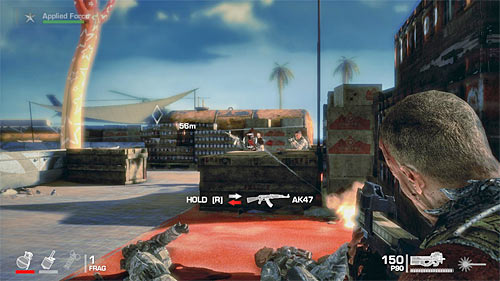 After getting to the upper balcony start slowly moving towards the helicopter landing site visible in a distance - Chapter XII - Rooftops - p. 2 - Game Walkthrough - Spec Ops: The Line - Game Guide and Walkthrough