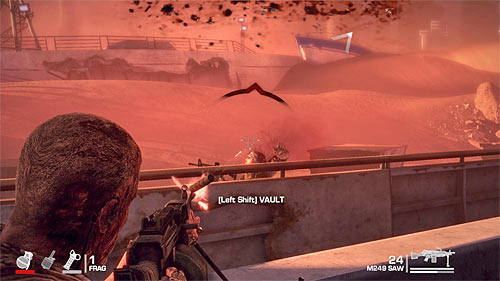 Later on, during the battle, focus on keeping an eye on your left flank, not letting too many opponents to attack you by surprise - Chapter XIII - Adams - p. 2 - Game Walkthrough - Spec Ops: The Line - Game Guide and Walkthrough