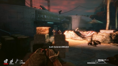 After the fight quickly move to the gun and use it for your purpose, since the new squad of opponents will come running from the door seen on the left - Chapter XIV - The Bridge - Game Walkthrough - Spec Ops: The Line - Game Guide and Walkthrough