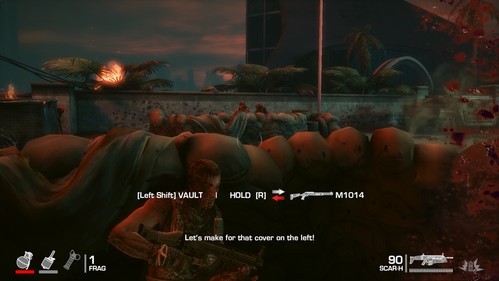 After that, turn left and help Adams to eliminate enemies defending themselves behind a barricade - Chapter XIV - The Bridge - Game Walkthrough - Spec Ops: The Line - Game Guide and Walkthrough