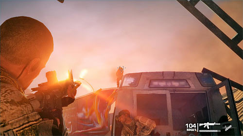 After reaching new area, quickly take cover behind nearest cover - Chapter I - The Evacuation - p. 1 - Game Walkthrough - Spec Ops: The Line - Game Guide and Walkthrough